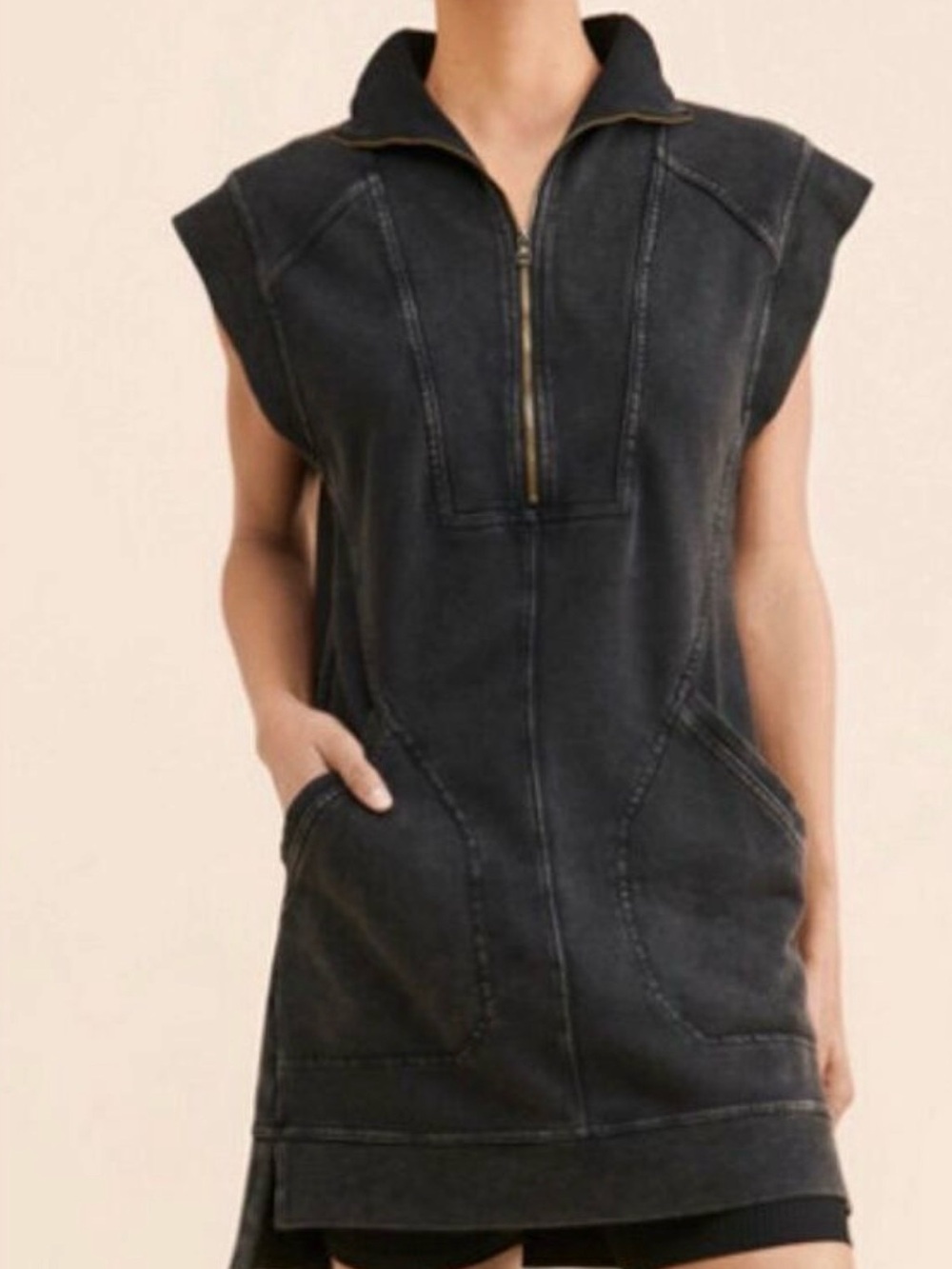 Anthropologie Daily Practice Meru Zip Front Mini Dress